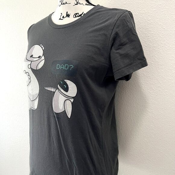 Baymax Eve "Dad?" Mashup Disney Pixar  (Medium) Gray T-shirt EUC - Picture 4 of 5